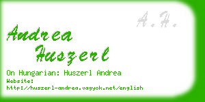 andrea huszerl business card